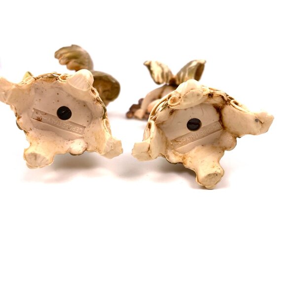 Vintage Set of 2 Fontanini Depose Italy Angel Playing Instrument Figurine 6 inch - Picture 13 of 13